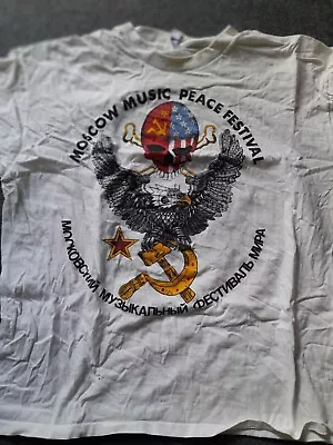 Buy 1989 Moscow Peace Rock Festival.  Tshirt. Motley Crue Bon Jovi Ozzy Osbourne Etc • 30£