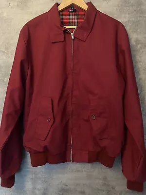 Buy Men’s Maroon Harrington Jacket Made In England Size Medium • 4.99£