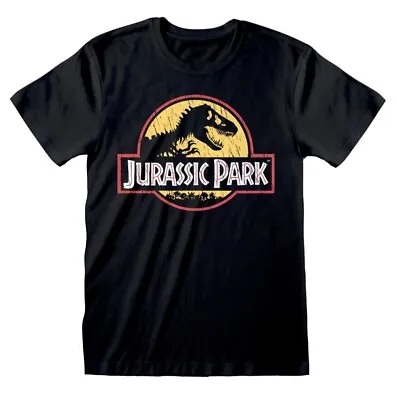 Buy Jurassic Park T-shirt Original Logo Distressed Men's Black • 11.99£