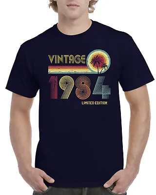 Buy Mens 40th Birthday Gifts For Him T Shirt 40th Present 40 Years Old Born In 1984 • 12.99£