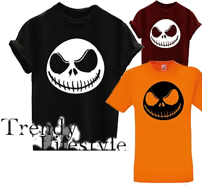 Buy Jack Face Halloween Jack Skellington  Nightmare Before Christmas Unisex T-shirt • 8.99£