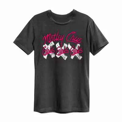 Buy Amplified Motley Crue - Girls Girls Girls - Men's Charcoal T-Shirt • 19.95£
