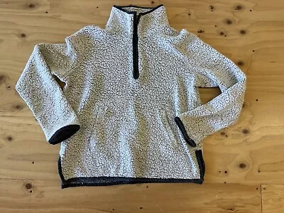 Buy Toad & Co Sherpa Wool Blend Sweatshirt Jacket Gray Heather & Charcoal Women's M • 21.69£