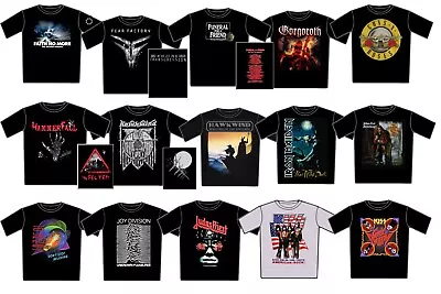 Buy LICENSED BAND MUSIC T SHIRTS Bands F-K Metal Rock Glam Prog LOW PRICE CLEARANCE • 19.99£