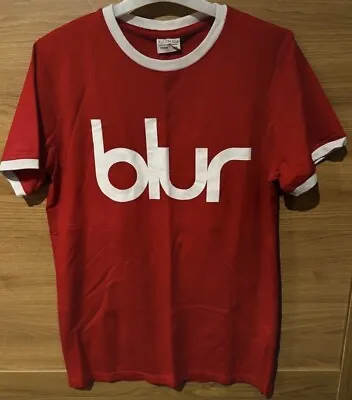 Buy Blur T Shirt Red Logo Ringer Indie Band Merch Tee Size XS Britpop Damon Albarn • 13.50£