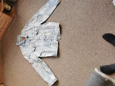 Buy AC/DC Stressed & Tye Dyed Lightly Engraved Levis Denim Jacket, Mens, Medium • 15£
