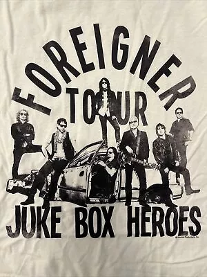 Buy NWOT Foreigner Juke Box Heroes Concert Tour Shirt Adult Medium White 70’s Retro • 42.52£