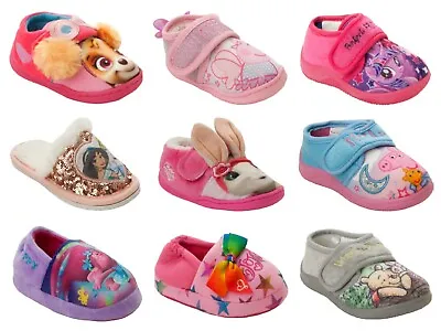 Buy Girls Official Branded Cartoon Character Novelty Slippers Infants Uk Size 5-2 • 8.99£