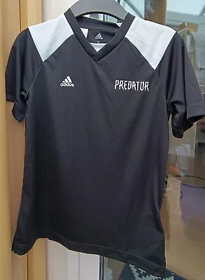 Buy NEW Adidas Predator Poly T-Shirt Football Jersey Black Kids Size 9-10 Years • 13.99£