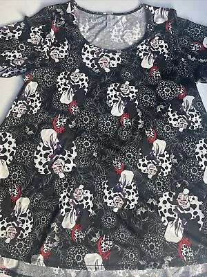 Buy LuLaRoe PERFECT T Shirt Size (XL) Disney Cruella De Vil - 101 Dalmations EUC • 24.12£