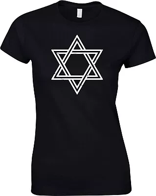 Buy Star Of David Women's Fit T-shirt - Similar To Siouxsie And The Banshees, Goth • 19.99£