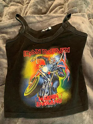 Buy Iron Maiden Womens Tshirt Tank Top Maiden England Size XL But Small • 19.68£