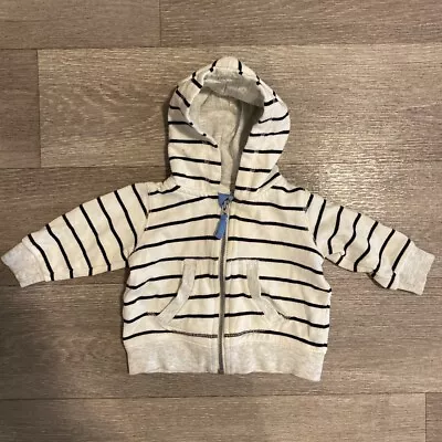 Buy Kids H&M White Striped Hoodie - 2-4 Months  • 5£