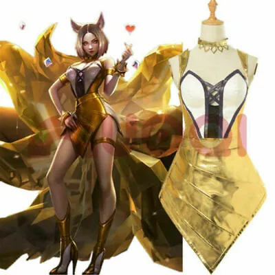 Buy League Of Legends LOL K/DA KDA Ahri Prestige Cosplay Costume Dress Suit Outfit • 63.84£