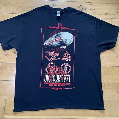 Buy Led Zeppelin Black T Shirt Size 2XL 2018 Gildan Tag- Slight Off Centre Print EC • 4£
