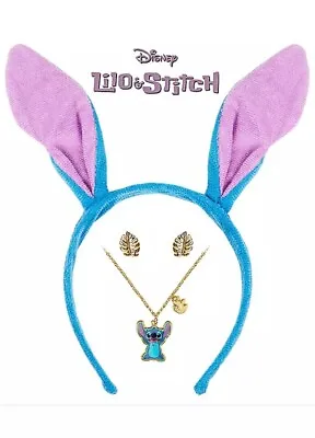 Buy Disney Leo & Stitch Jewellery Gift Set Earring Pendant Headband VS700545L • 14.95£
