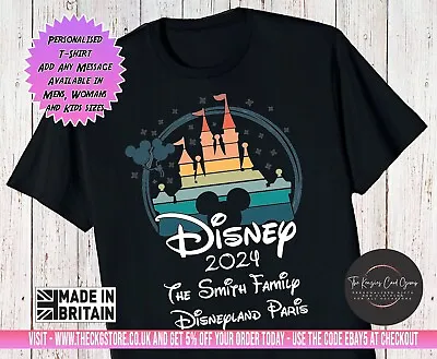 Buy Personalised Disneyland Paris Disney World Matching Family T Shirt 2024 V1 • 12.70£