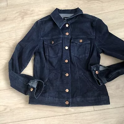Buy Warehouse Size 14 Dark Blue Denim Jacket Fits  Sizes 10/12/14 Used Gt Cond • 5£
