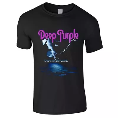 Buy DEEP PURPLE - SMOKE ON THE WATER BLACK T-Shirt XXX-Large • 19.11£