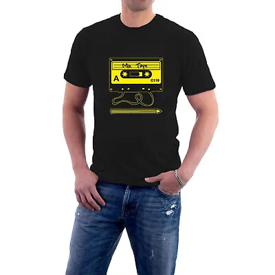 Buy Tape Cassette And Pencil T-shirt Retro Recording Pop Rock Music Tee By Sillytees • 14£
