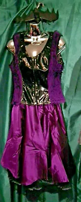Buy Phaze Clothing Purple Satin 50s Circle Skirt Size 12 -PUNK/STEAMPUNK/BURLESQUE • 29.99£