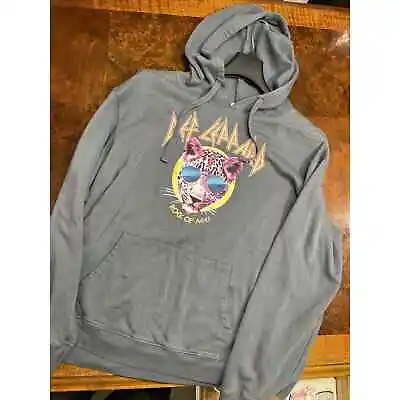 Buy DEF LEPPARD Rock Of Ages Gray And Pink Hoodie Sweatshirt Women's Size XXL • 17.10£