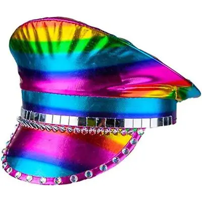 Buy Wicked Costumes Pride & Progress Rainbow Captain Hat Adult Fancy Dress • 8.99£