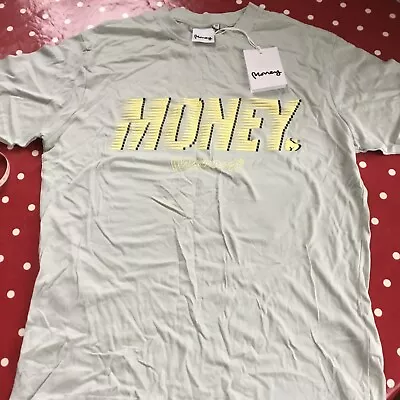 Buy Men’s Money T Shirt Medium New BNWT Pale Green Yellow Monkey • 7.99£