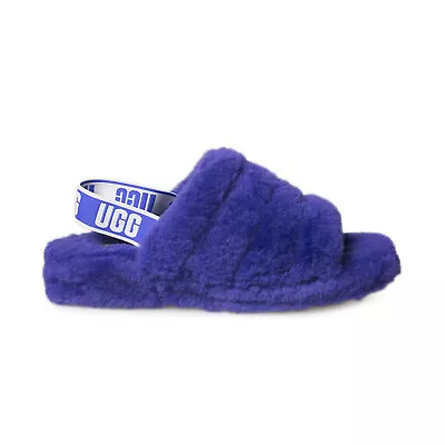 Buy Ugg Fluff Yeah Slide Violet Night Sheepskin Slingback Women's Slippers Size Us 8 • 77.20£