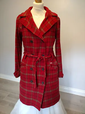 Buy Red Tartan-Style Coat From Khujo • 10£