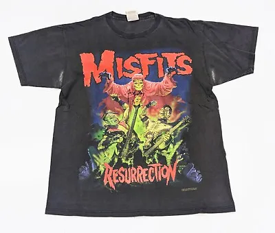 Buy Vintage 1997 Misfits  Resurrection  T-Shirt SIGNED By JERRY ONLY - ULTRA RARE • 279£