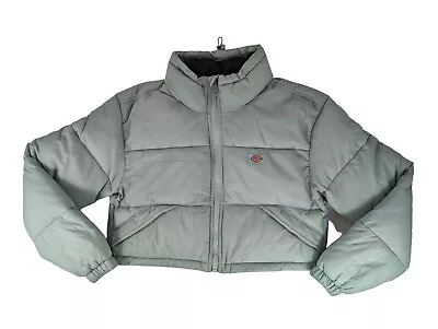 Buy Dickies Alatna Cropped Puffer Jacket/Coat Light Blue, Size M • 59.99£