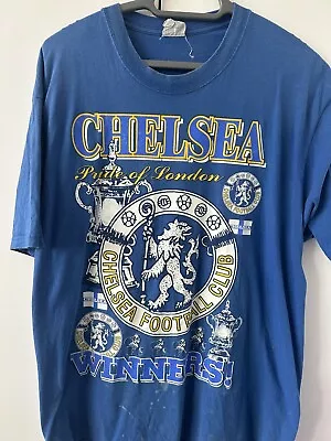 Buy Chelsea F.A Cup Winners T-shirt 1990’s XL • 0.99£