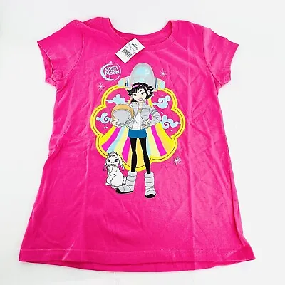 Buy Over The Moon Girls Short Sleeve Graphic T-Shirt Pink Size M 7/8 NWT • 6.43£