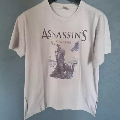 Buy Assassin's Creed III T Shirt LARGE Fruit Of The Loom Vintage Gaming White Top • 7.99£