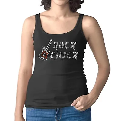 Buy ROCK CHICK Rhinestone T Shirt - Party Weekend 60s 70s 80s Design - Rock And Roll • 11.99£