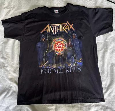 Buy Anthrax For All Kings T Shirt Size XL Black Fruit Of The Loom • 19.99£