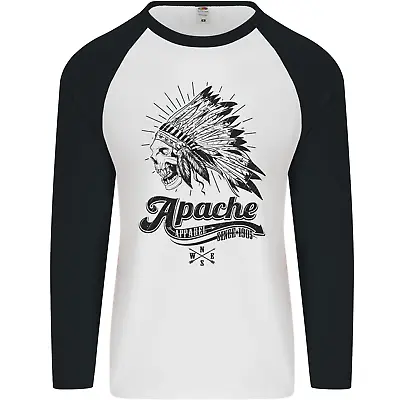 Buy Apache Apparel Motorbike Motorcycle Biker Mens L/S Baseball T-Shirt • 10.99£