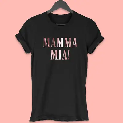 Buy Mamma Mia T Shirt Vintage Disco 70's T-Shirt Party T Shirt Unisex Rose Gold • 11.99£