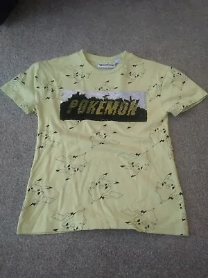 Buy Boys Sequin Pokémon T Shirt Age 6-7 • 2.49£