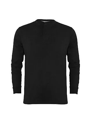 Buy Men's Long Sleeve Henley T-Shirt Single Jersey Grandad Collar Sweatshirt  (2334) • 10.89£