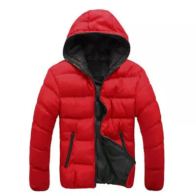 Buy Mens Winter Warm Quilted Jacket Puffer Bubble Down Coat Zip Up Padded Outerwear- • 22.67£