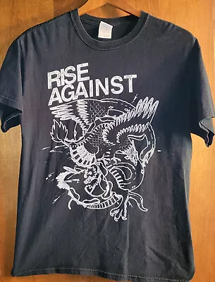Buy Rise Against- Eagle Snake Demon Lic. OOP Black T-Shirt- Medium • 33.08£