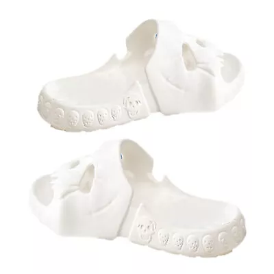 Buy (White 40/41)Men Skull Slide Slippers EVA Thick Sole Slip Proof Soft Skull DTD • 12.89£