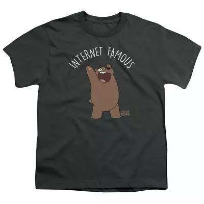 Buy We Bare Bears Internet Famous Kids Youth T Shirt Licensed Cartoons Tee Charcoal • 13.77£