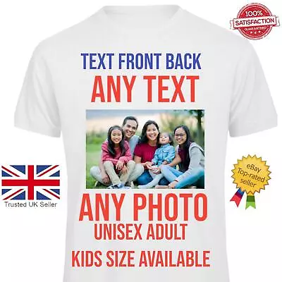 Buy Personalised T Shirt Custom Your Photo Logo Text Shirt Printed Stag Do Hen Party • 9.49£