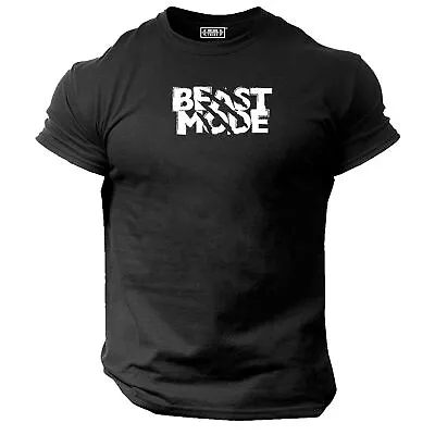Buy Beast Mode T Shirt Gym Clothing Bodybuilding Training Workout Exercise MMA Top • 12.99£