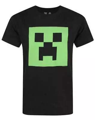 Buy Minecraft Creeper Face Boys Kids Black Glow In Dark T Shirt Official Tee  • 9.95£