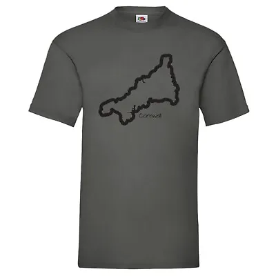 Buy Cornwall Map Outline T-Shirt Birthday Gift • 13.99£