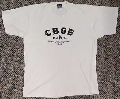 Buy CBGB Vintage 90's White T-Shirt Large USA Fruit Of The Loom Punk NYC Rare • 23.67£